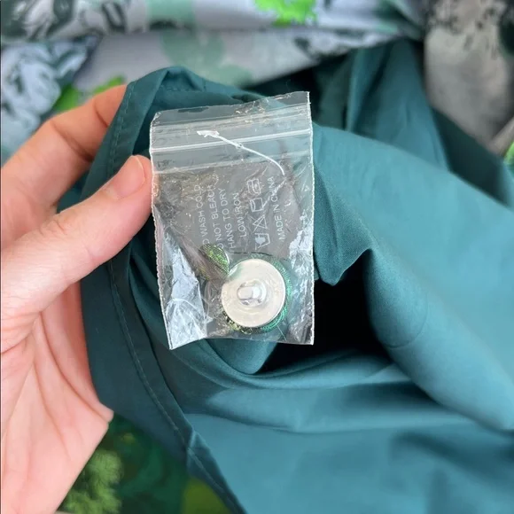 NEW Pomander Place Tuckernuck green floral jacquard Samantha dress puff sleeves - Picture 9 of 13